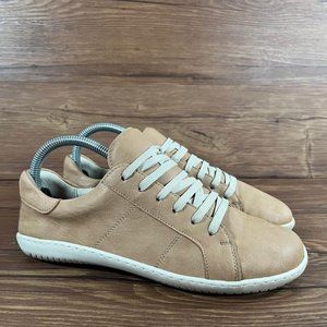 Groundies Ibiza Brown Leather Barefoot Minimalist Sneakers Women’s Size 7